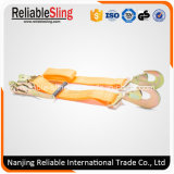 Ce GS ISO 2 Inch 5000 Kg Orange Tie Down with Plastic Ratchet Handle
