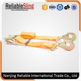Ce GS ISO 2 Inch 5000 Kg Orange Tie Down with Plastic Ratchet Handle