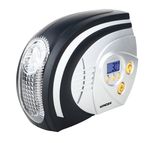 Automatic 12V Silver Panel Preset Digital Air Compressor Car Tire Inflator with Light