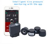 TPMS Tire Pressure Monitor System Bluetooth APP External Sensors Easy Installation