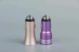 Safety Metal Bullet Mobile Phone Dual USB Car Battery Charger