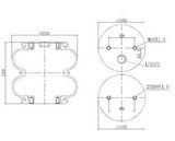 Double Convoluted Air Suspension Spring Air Bags for Watson Chalin as-0092 Firestone W01-358-6883 Contitech Fd 200-19 510