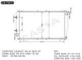Cooling System Auto Radiator for Subaru Legacy'90-91bc5 At