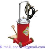 Wheeled Manual Grease Lubricator Pedal Pump - 12L