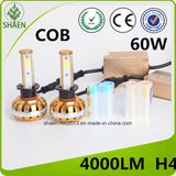 Newest COB LED Auto Headlight High Power 60W 4000lm H4