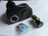 Waterproof Double Cigarette Socket with Voltmeter Socket