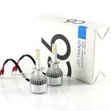 C6 COB LED Car Light H1 7600lm 72W LED Headlight Conversion Kit LED Bulb with 6000k LED Head Lamp