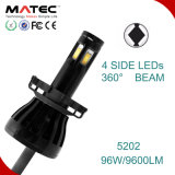 Brightest LED Car Head Light Lamp Beam Headlight 5202 H4 H7 H11