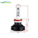 Winpartners X3 H7 H8 H9 H11 9005 9006 9012 LED H4 Auto Car Headlight 50W 6000lm IP67 Automobile Bulb All in One Zes Lumileds Lamp