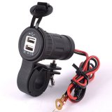 3.1A Dual USB Motorcycle Car Power Charger