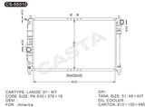 for America Daewoo Lanos'97-Mt aluminum plastic auto radiator