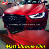 Matte Chrome Ice Film, Red Matte Chrome Vinyl Film for Vehicle Wrapping