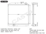 Favorable price car radiator for Toyota Dyna Mt