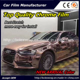 New Arrival Color~~ Top Quality Glossy Chrome Smart Car Vinyl Wrap Vinyl Film Good Stretch