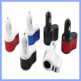 3.1A Smart Port 3 in 1 Car Charger 2 Port USB+Cigarette Lighter for iPhone 6s Plus 6 6s 5s