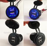 12V-24V Waterproof Dual USB Charger Socket for Car Marine Boat IP68