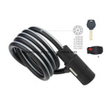 Newest Bicycle Spiral Cable Lock with Keys for Bike (HLK-017)