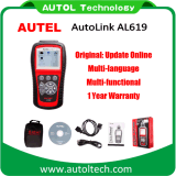 100% Original Autel Autolink Al619 ABS/SRS + Can Obdii Diagnostic Scan Tool Autel Al 619 Update Online Auto Link Al-619