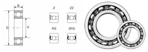 Conveyor Roller Bearing 6203 Z high precision rolling bearing
