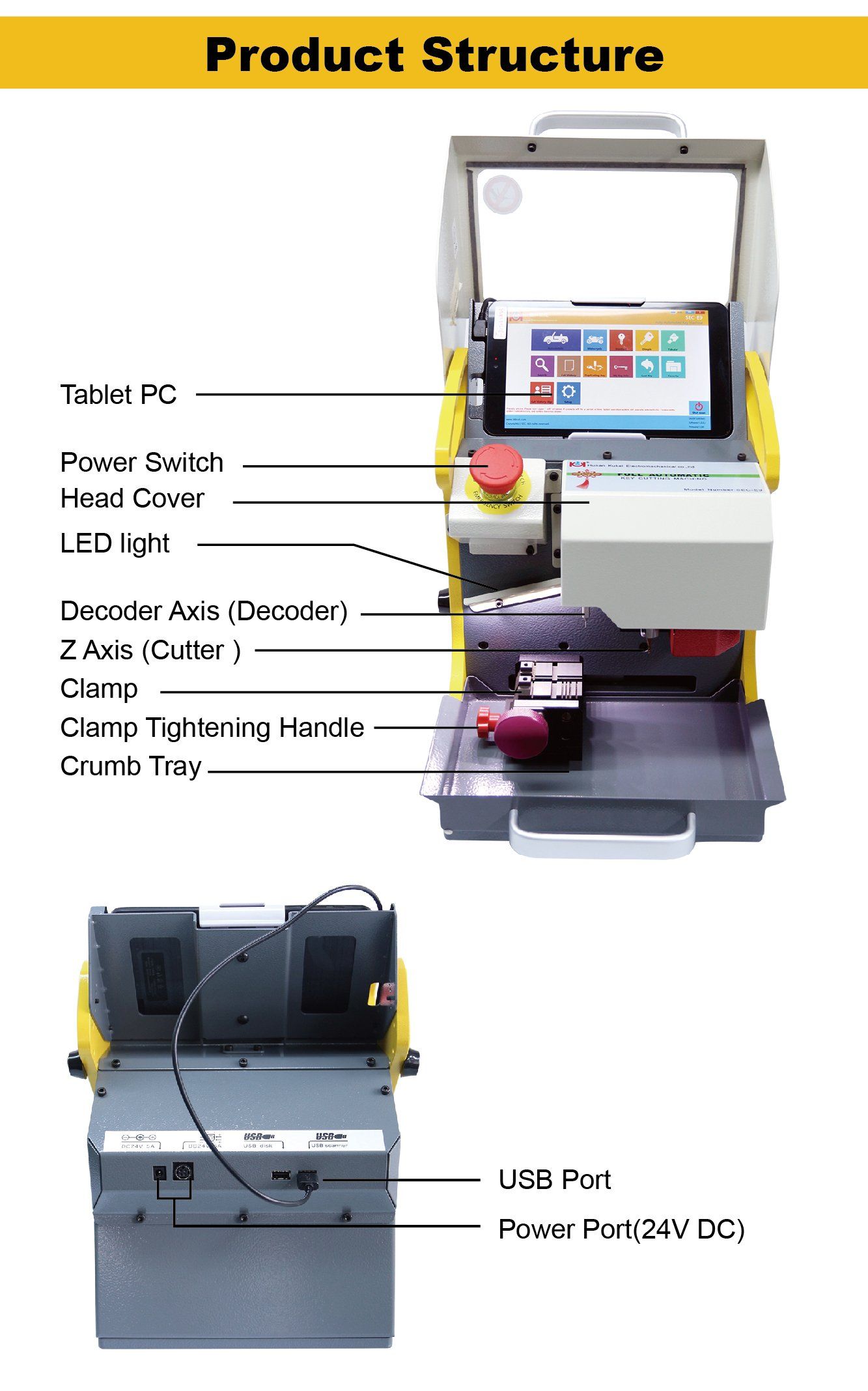 Best Locksmith Tools Sec-E9 Laser Cutting Machine Multiple Languages for Car Key and House Key Sec-E9 Key Cutting Machine