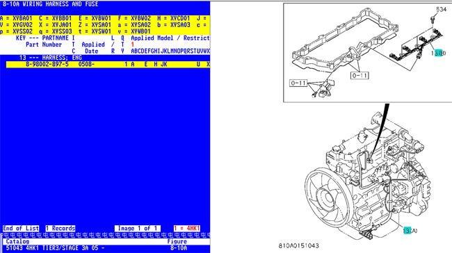 Isuzu Engine Wiring Harness for 4HK1xysa Zax200-3 Auto Accessories