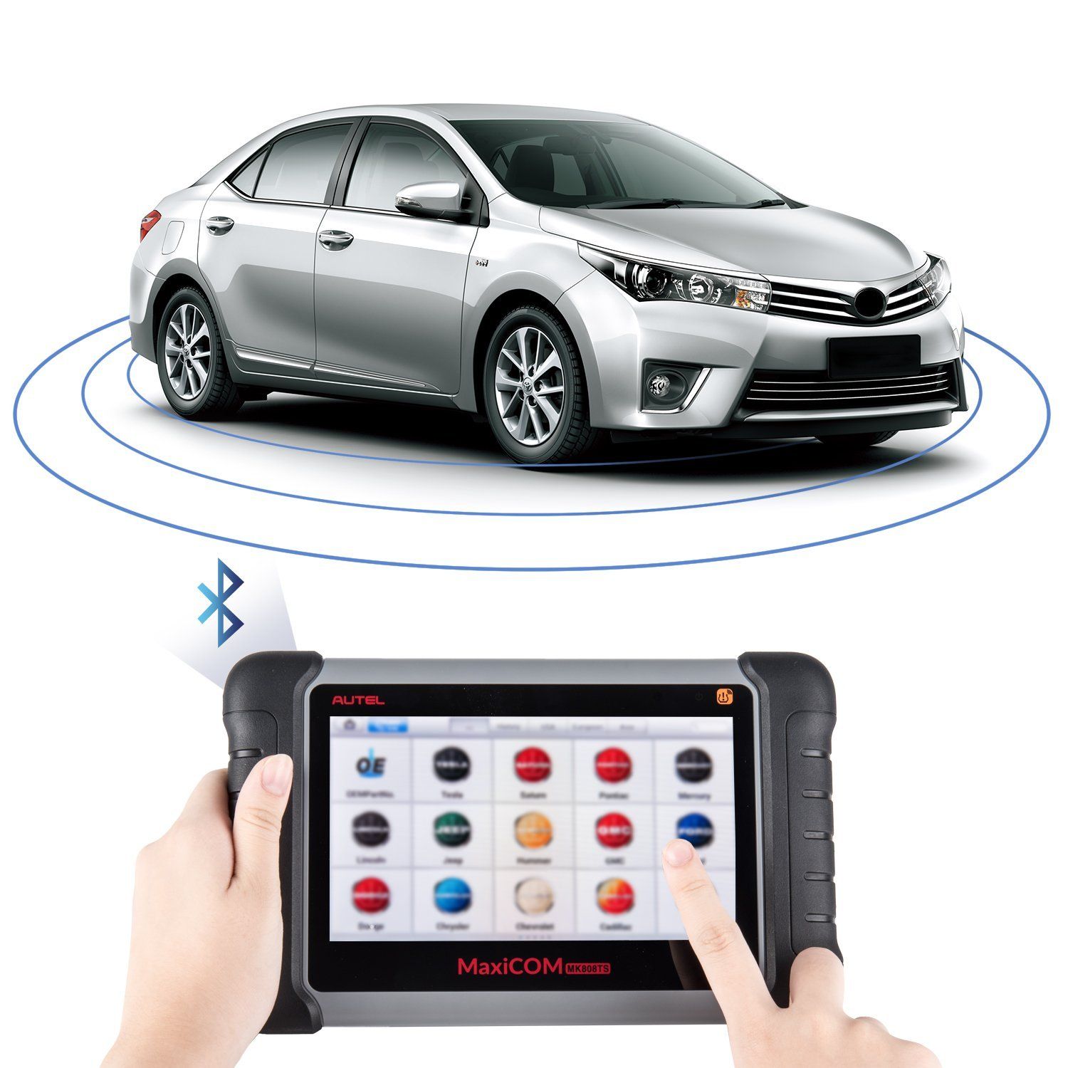 2017 New Released Autel Maxicom Mk808ts Tire Sensor TPMS Scan Tool with Bluetooth and WiFi Auto Diagnostic Tool Mk808ts Update Online