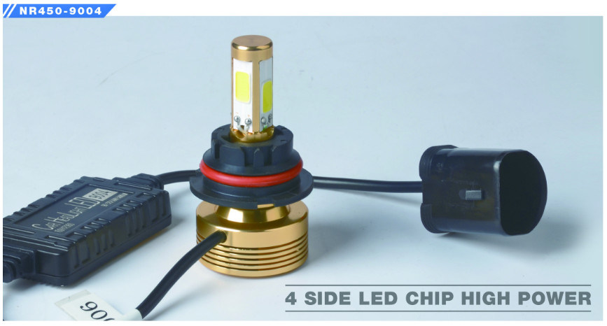 10000lm Super Bright 4 Side COB LED Chip LED Car Headlight Lamps, Car LED Headlight for Toyota Car, H1, H4, H7, H11, H3, 9005, 9006 Base Model
