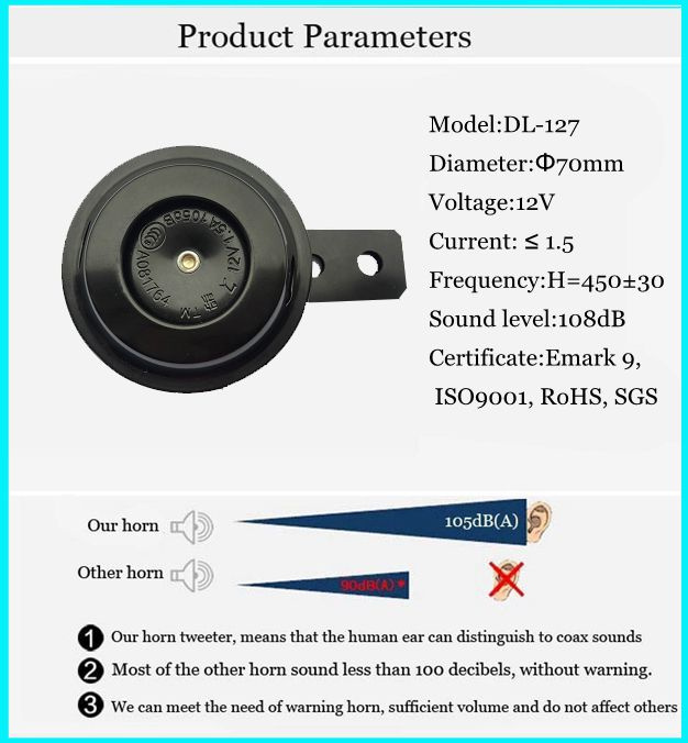 Factory Price Waterproof Long Life Motorcycle Horn