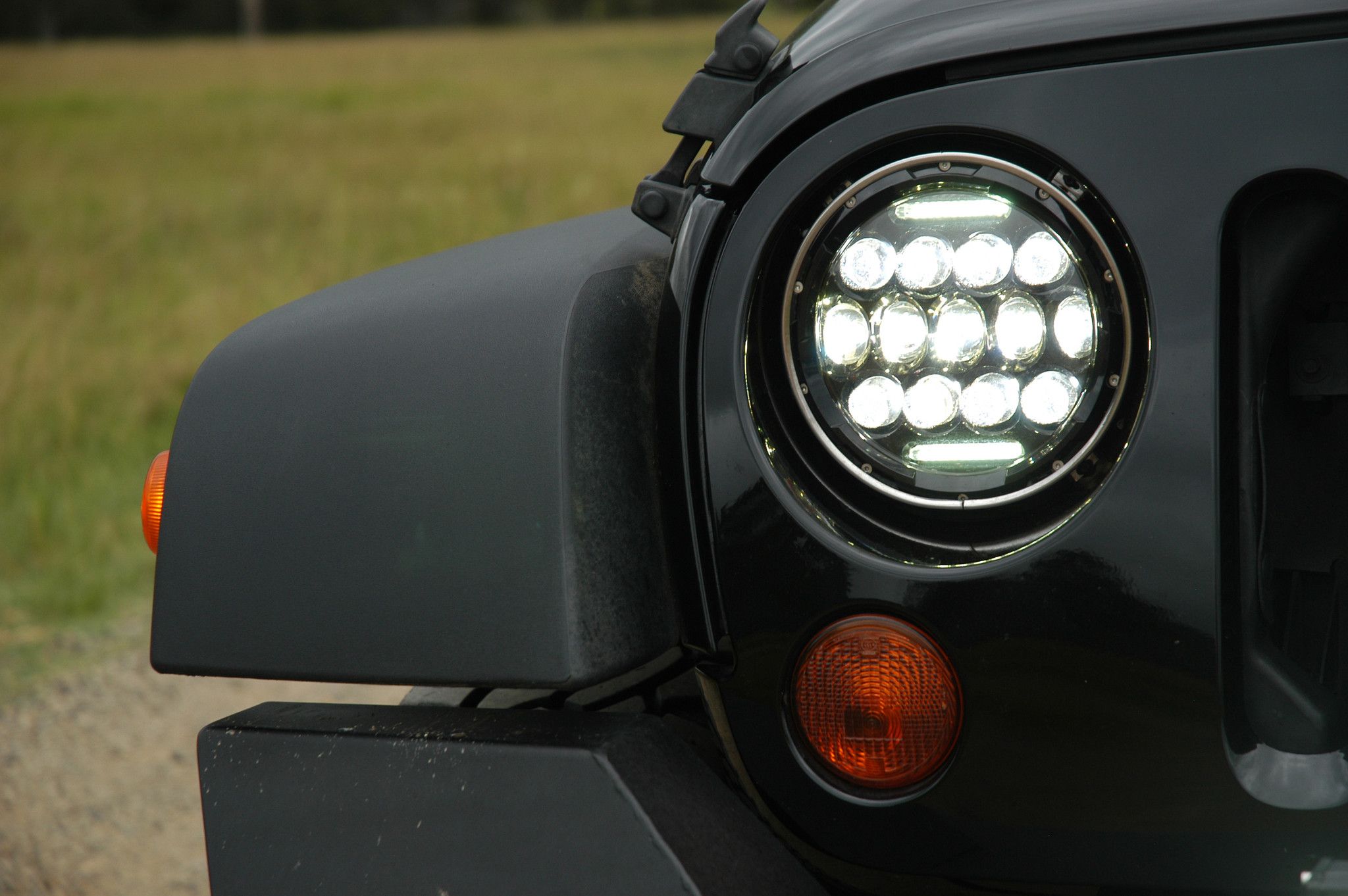 78W High Power LED Headlight with DRL for Jeep, Waterproof 7
